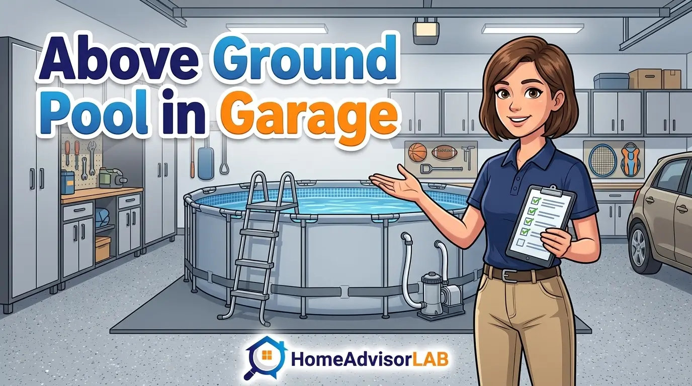 Above Ground Pool in Garage