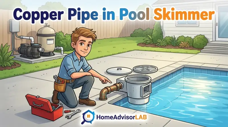 Copper Pipe in Pool Skimmer
