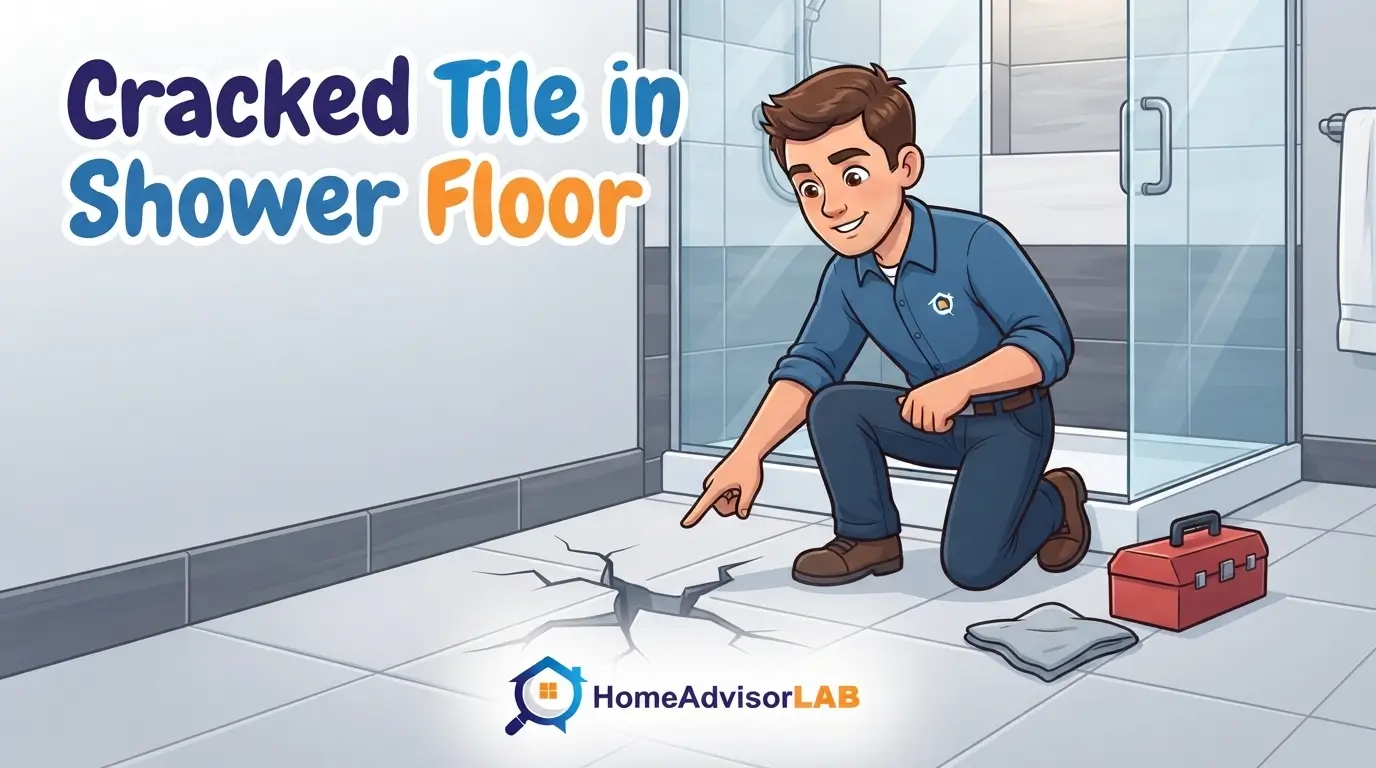 Cracked Tile in Shower Floor