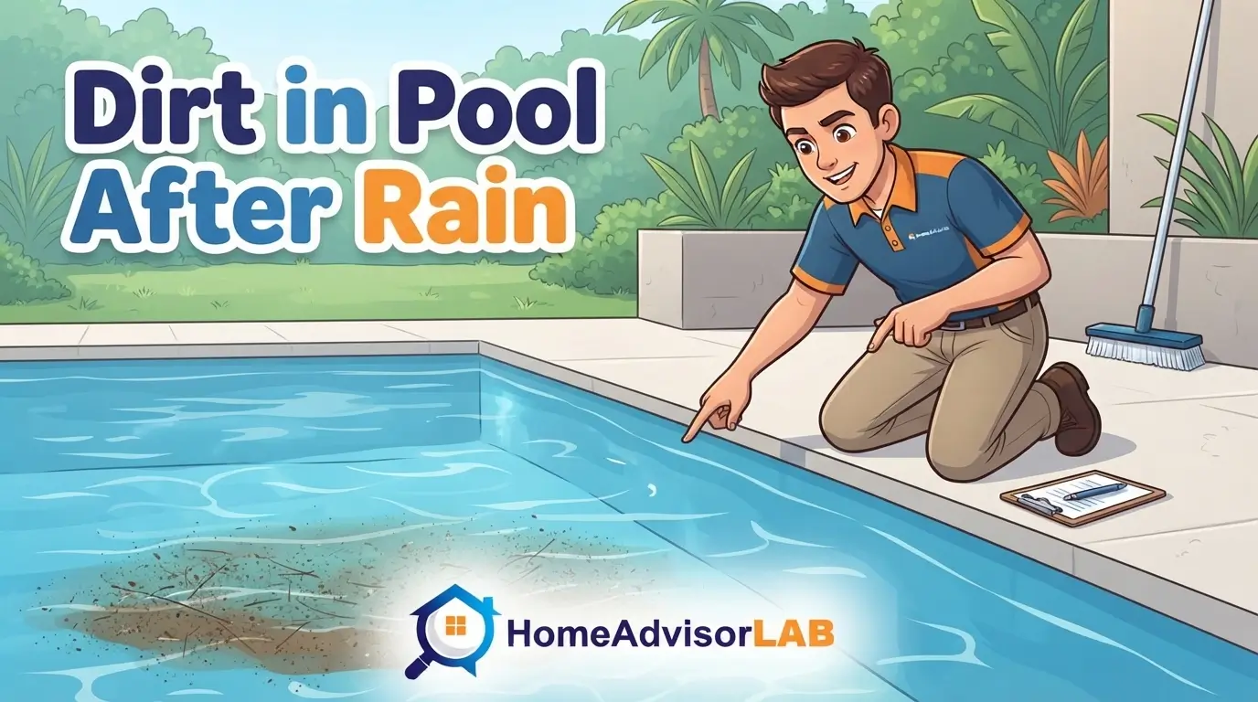 Dirt in Pool After Rain