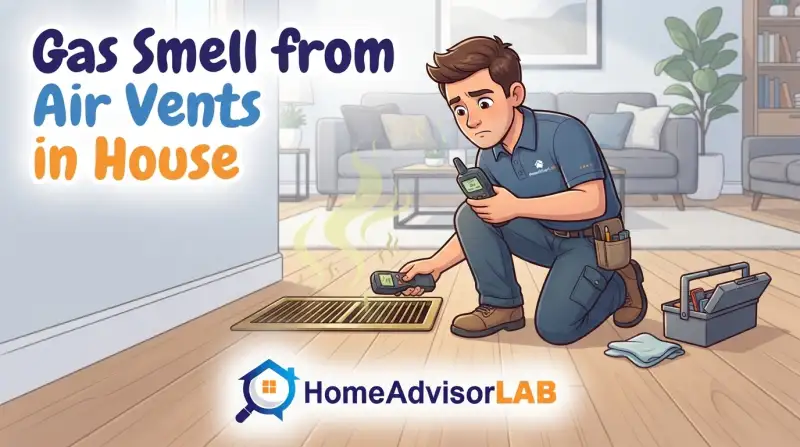 Gas Smell from Air Vents in House