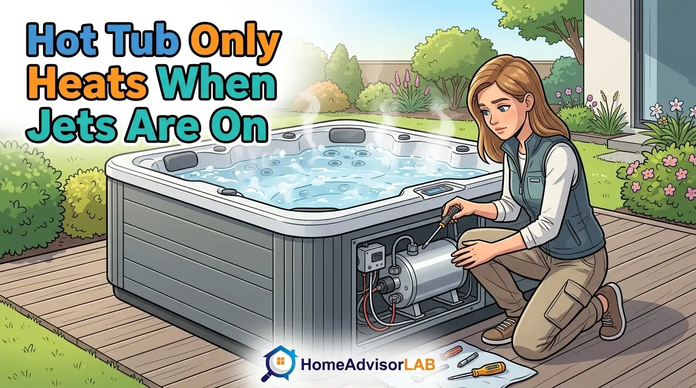 Hot Tub Only Heats When Jets Are On