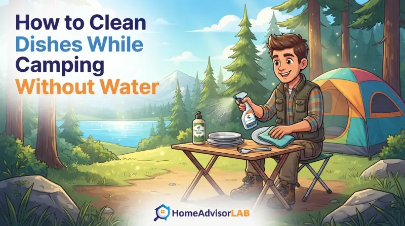 How to Clean Dishes While Camping Without Water