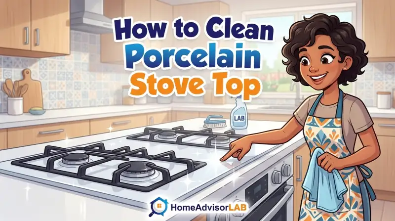 How to Clean Porcelain Stove Top