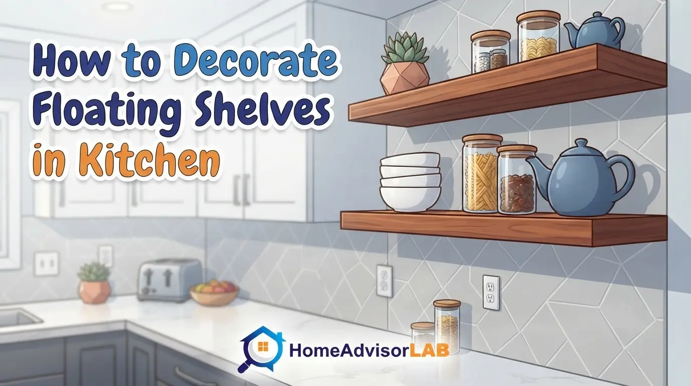 How to Decorate Floating Shelves in Kitchen