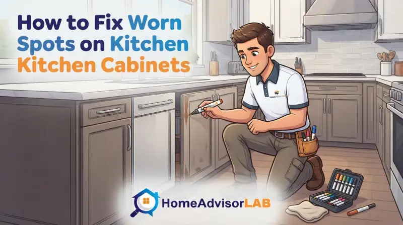 How to Fix Worn Spots on Kitchen Cabinets