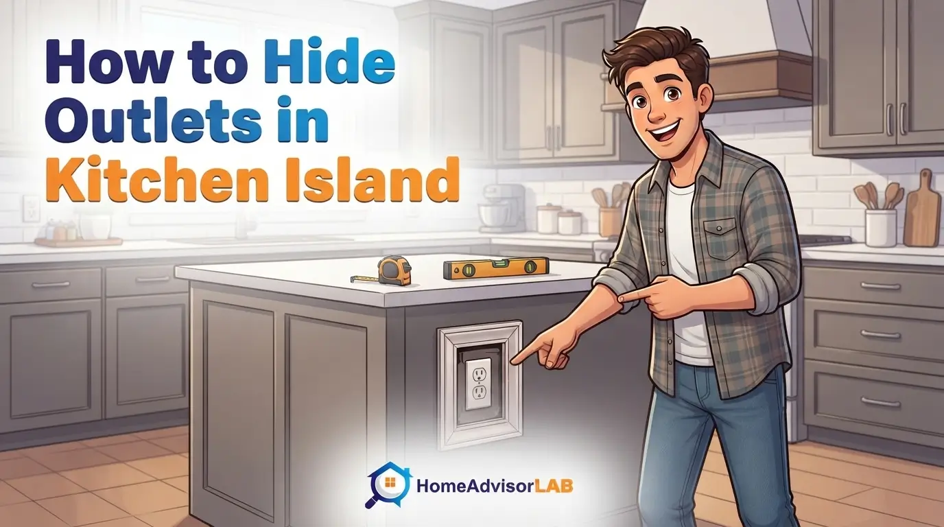How to Hide Outlets in Kitchen Island