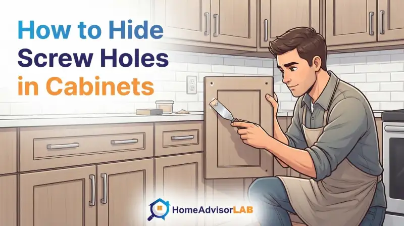 How to Hide Screw Holes in Cabinets
