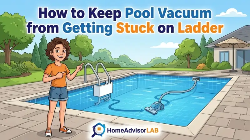 How to Keep Pool Vacuum from Getting Stuck on Ladder