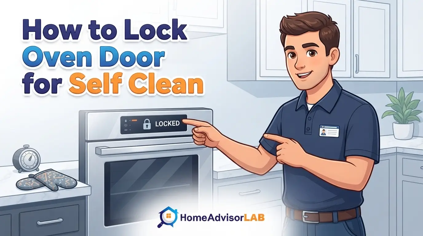 How to Lock Oven Door for Self Clean