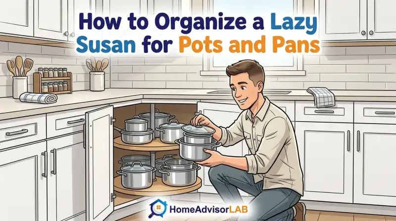 How to Organize a Lazy Susan for Pots and Pans