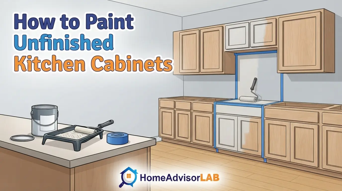 How to Paint Unfinished Kitchen Cabinets