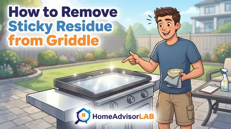 How to Remove Sticky Residue from Griddle