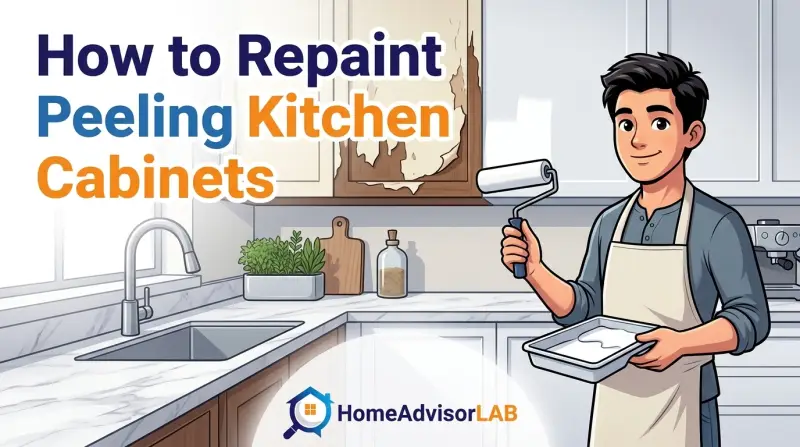 How to Repaint Peeling Kitchen Cabinets