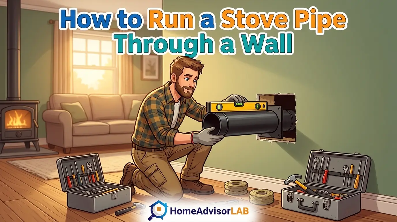 How to Run a Stove Pipe Through a Wall