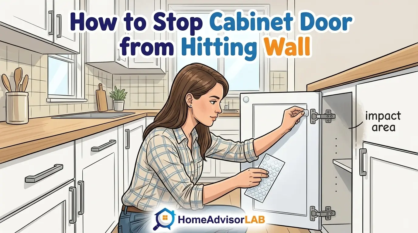 How to Stop Cabinet Door from Hitting Wall