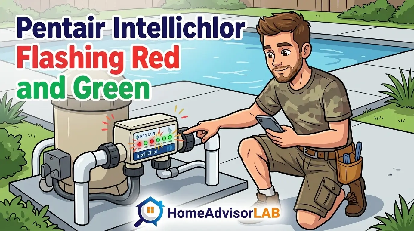 Pentair Intellichlor Flashing Red and Green