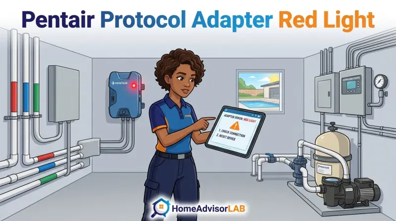 Pentair Protocol Adapter Red Light