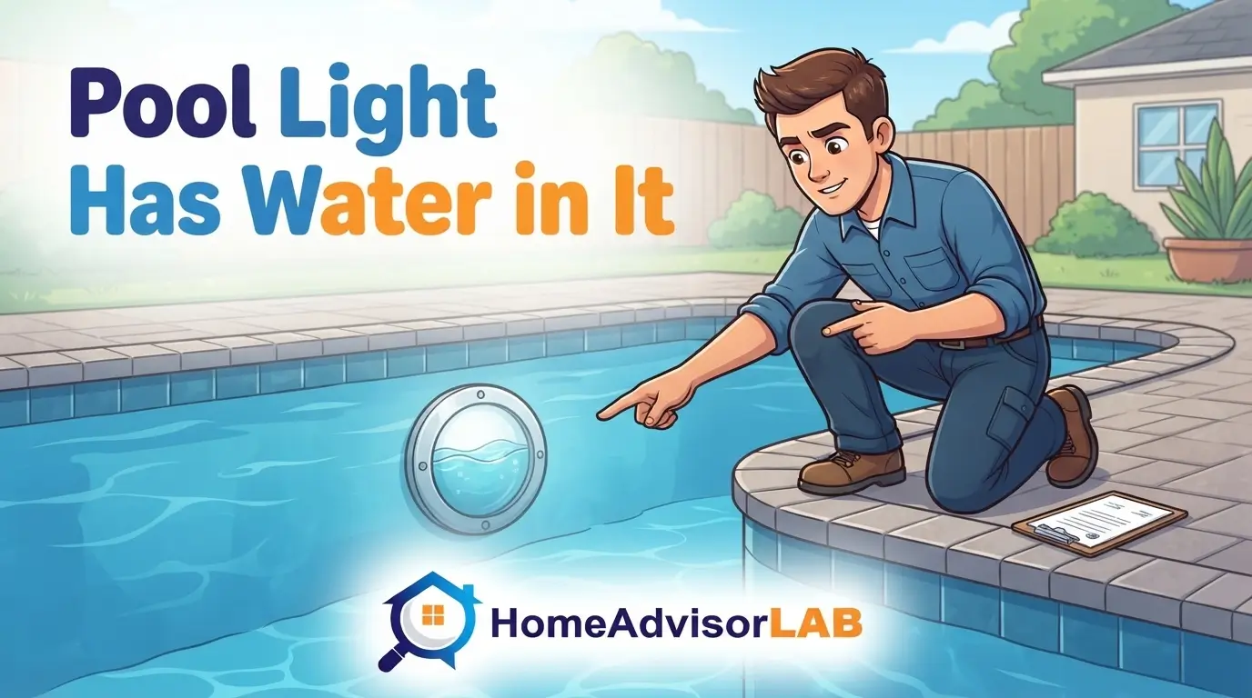 Pool Light Has Water in It
