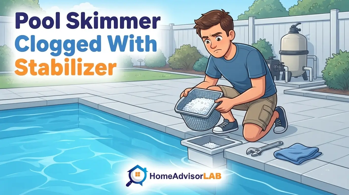 Pool Skimmer Clogged With Stabilizer