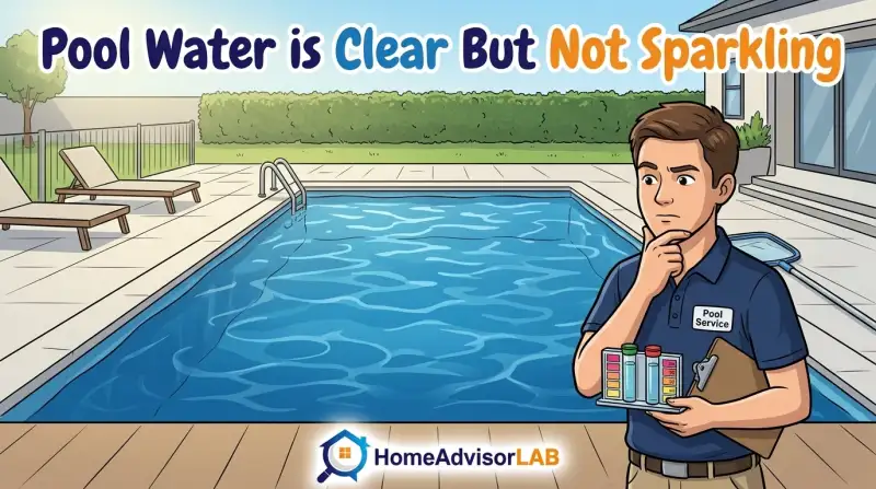 Pool Water is Clear But Not Sparkling