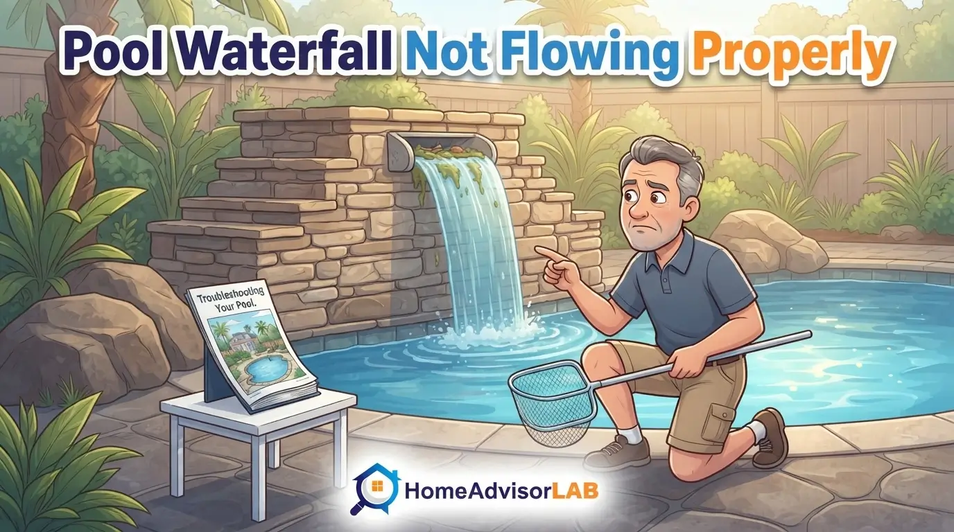 Pool Waterfall Not Flowing Properly