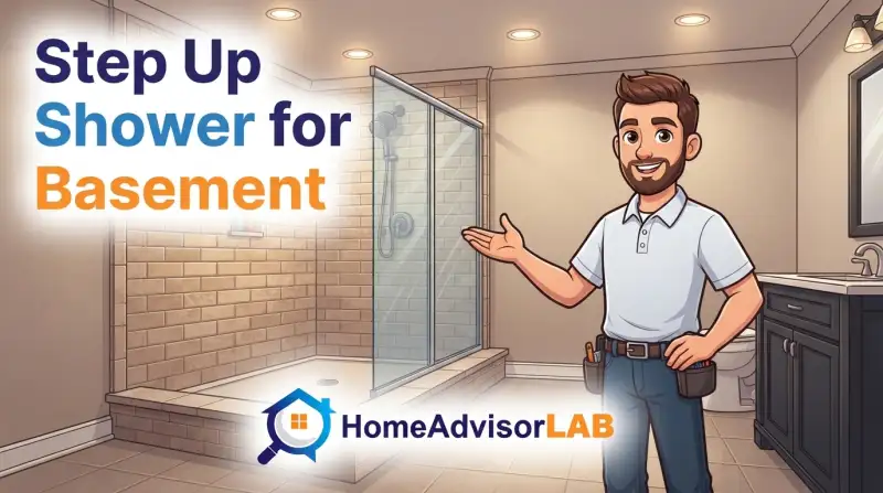 Step Up Shower for Basement