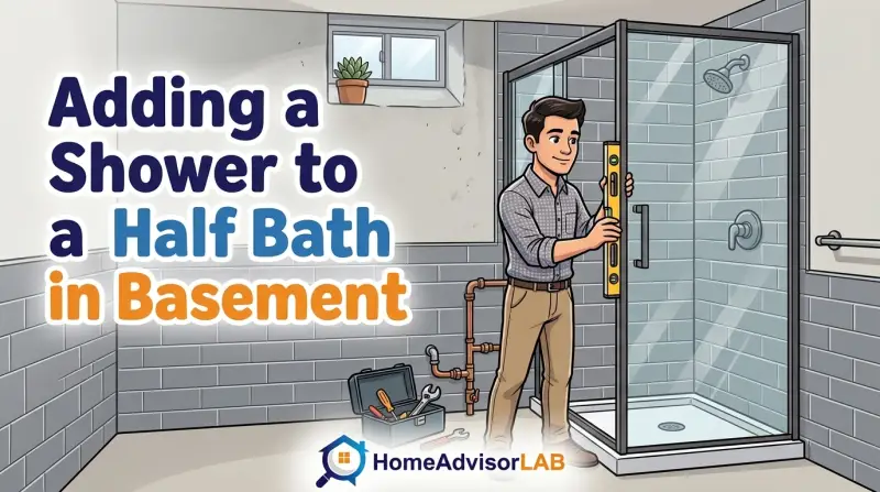 Adding a Shower to a Half Bath in Basement