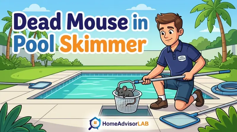 Dead Mouse in Pool Skimmer