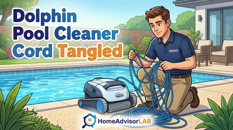 Dolphin Pool Cleaner Cord Tangled