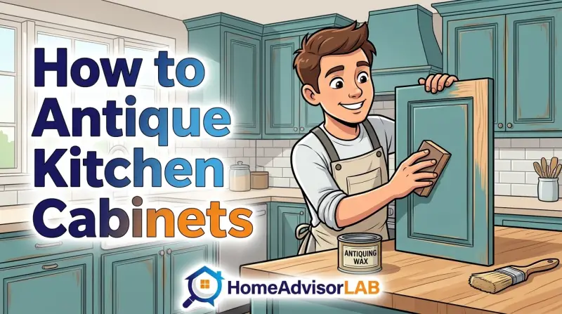How to Antique Kitchen Cabinets