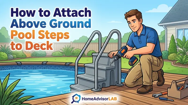 How to Attach Above Ground Pool Steps to Deck