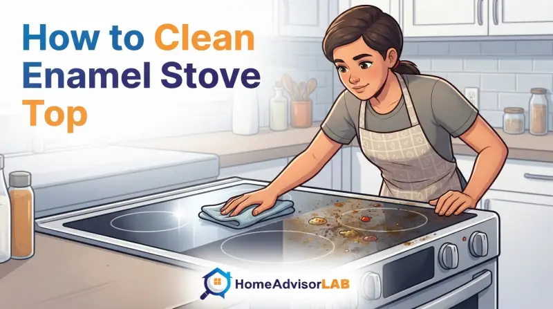 How to Clean Enamel Stove Top