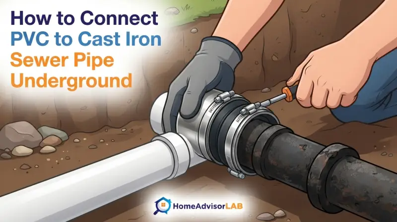 How to Connect PVC to Cast Iron Sewer Pipe Underground