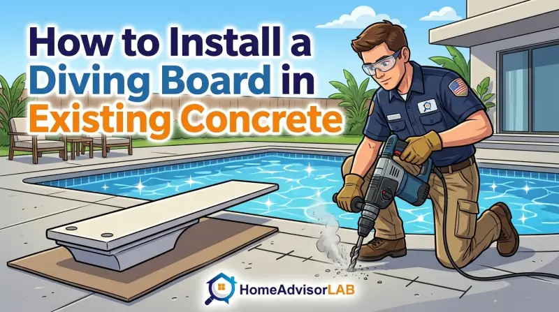 How to Install a Diving Board in Existing Concrete