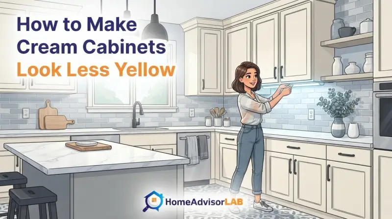 How to Make Cream Cabinets Look Less Yellow