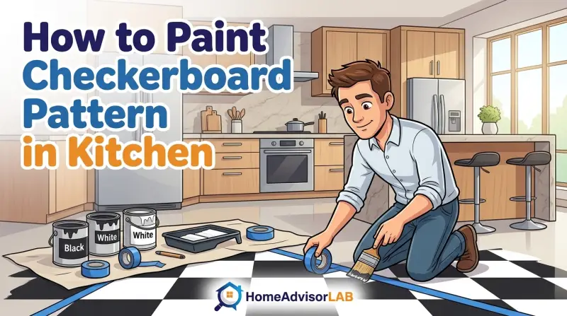 How to Paint Checkerboard Pattern in Kitchen