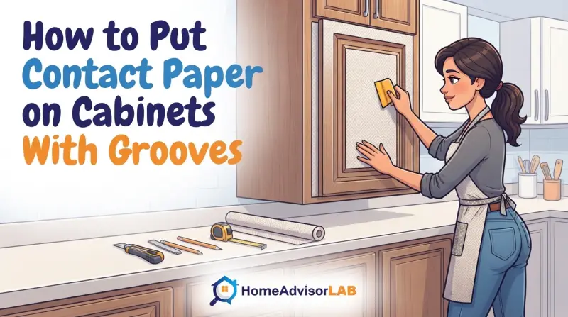 How to Put Contact Paper on Cabinets With Grooves