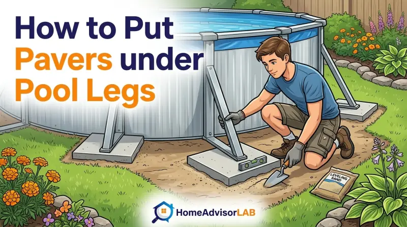 How to Put Pavers under Pool Legs
