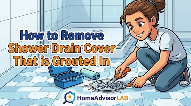 How to Remove Shower Drain Cover That is Grouted In
