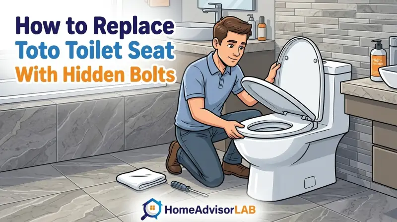 How to Replace Toto Toilet Seat With Hidden Bolts