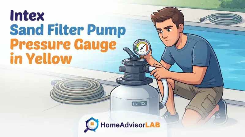 Intex Sand Filter Pump Pressure Gauge in Yellow