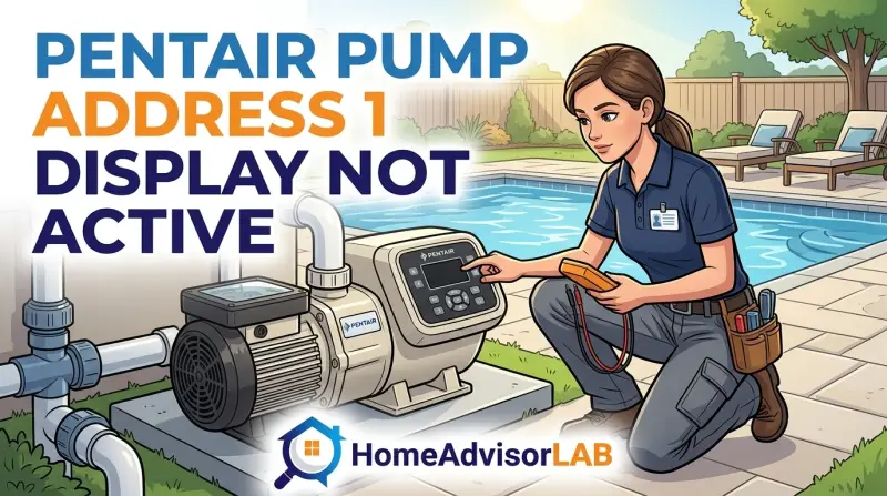 Pentair Pump Address 1 Display Not Active