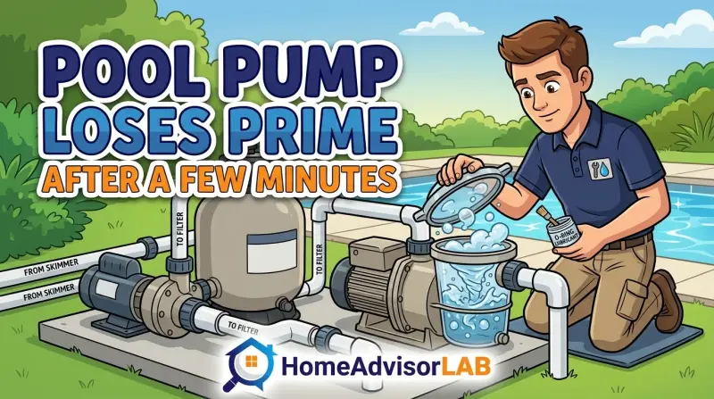 Pool Pump Loses Prime After a Few Minutes