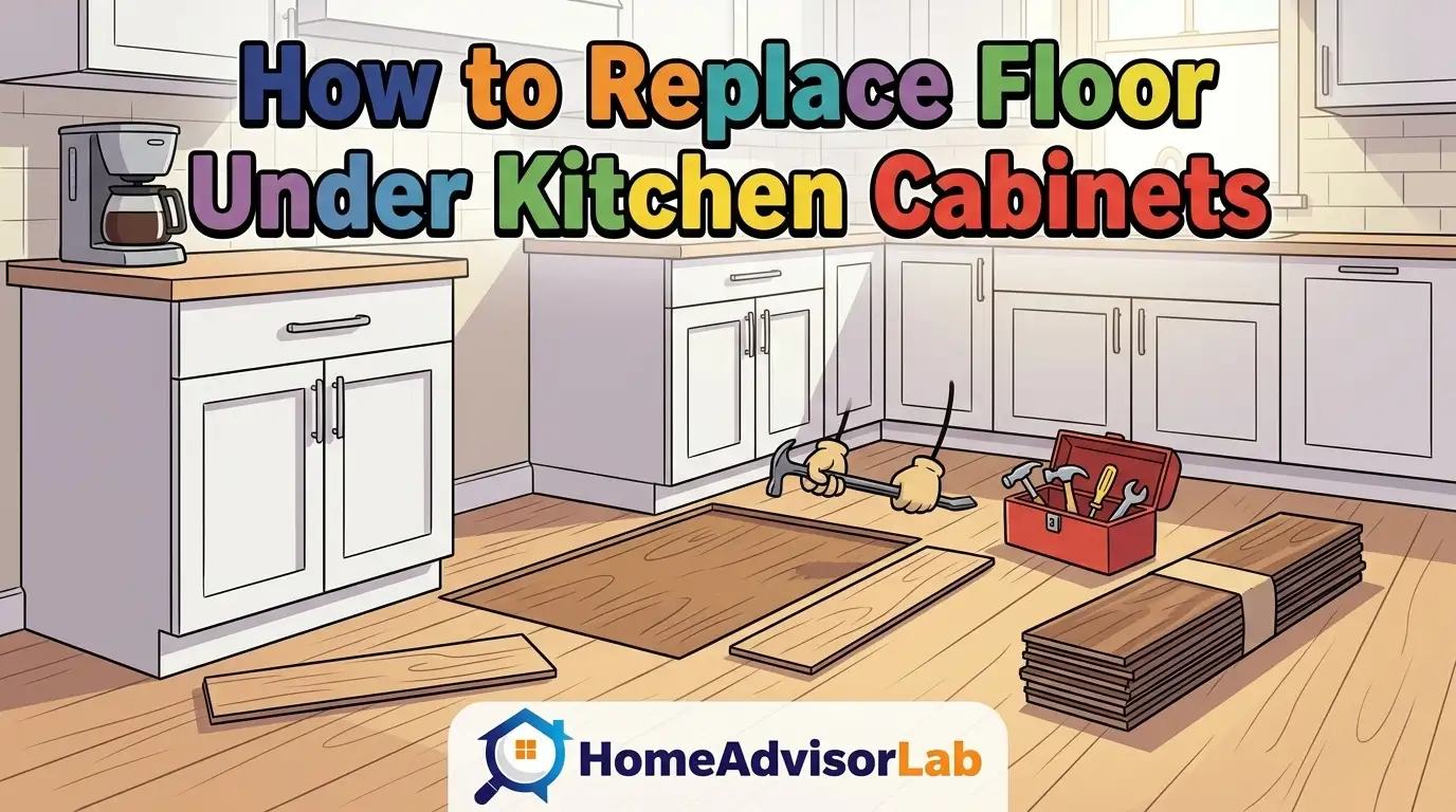 How to Replace Floor Under Kitchen Cabinets